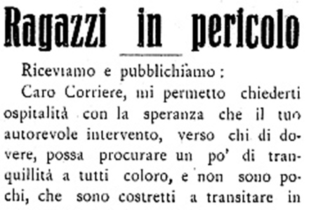 Ragazzi in pericolo
