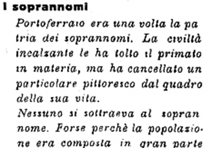 I soprannomi